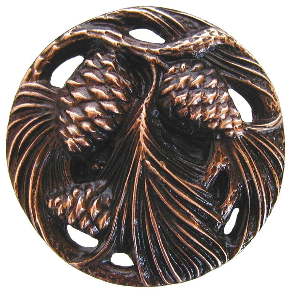 Cones and Boughs Knob Antique Brass, Antique Copper