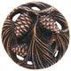 Cones and Boughs Knob Antique Brass, Antique Copper