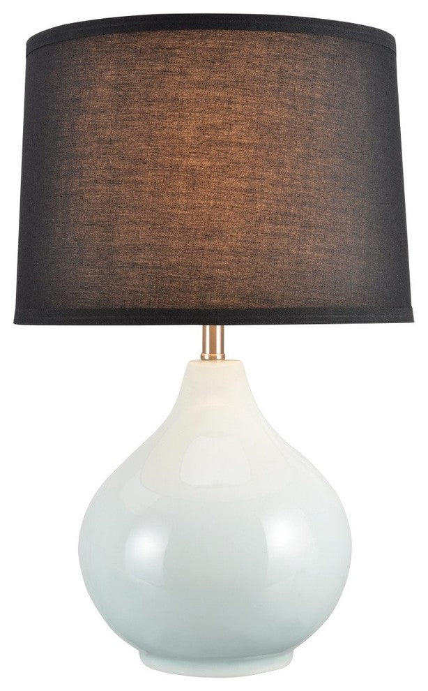 40062-2, 21" High Traditional Ceramic Table Lamp, Pale Sea Green Finish