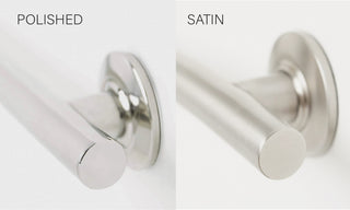 16"x16" Angled Wedge Shower Grab Bar, Satin Stainless