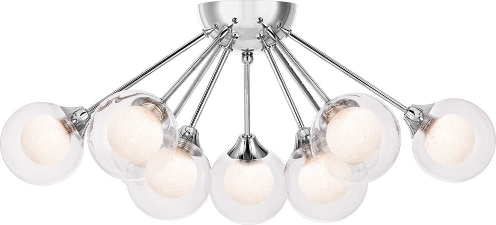 Quoizel PCSB1722C Nine Light Semi Flush Mount Spellbound Polished Chrome