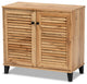 Coolidge Oak Brown Finished Wood 2-Door Shoe Storage Cabinet