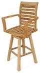 The St. Moritz Grade A Teak Swivel Bar Chair