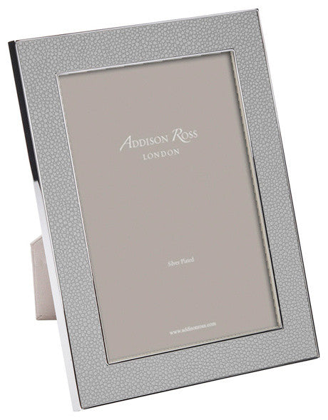 Addison Ross Faux Shagreen Gray Picture Frame, 5"x7"