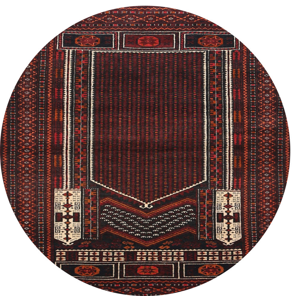 Ahgly Company Indoor Round Traditional Area Rugs, 4' Round