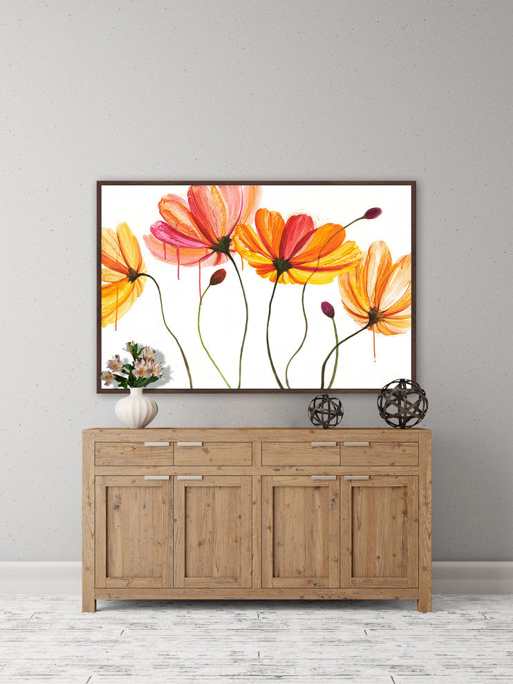 "Luminous Blossoms II" by Julie Joy Floater Framed Print Canvas, 60x40