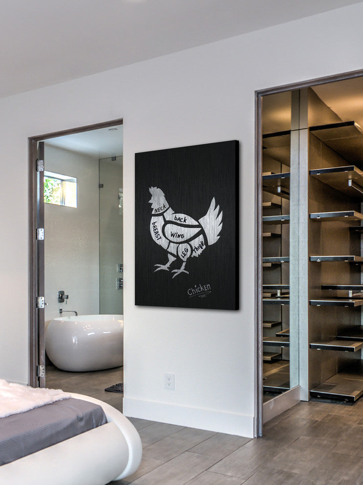 "Chicken Formation" Painting Print on Brushed Aluminum, 16"x24"