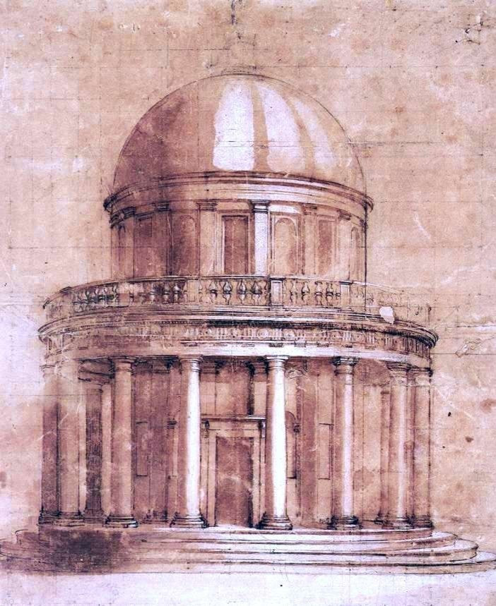 Donato Bramante Study, 20"x25" Gallery Wrapped Canvas Print