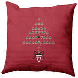 Hearty Holidays Decorative Throw Pillow, Muted Red, 18"x18"