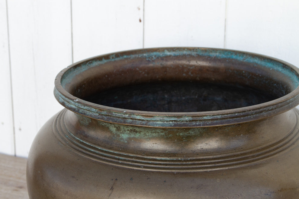 Antique Brass Buttermilk Vessel