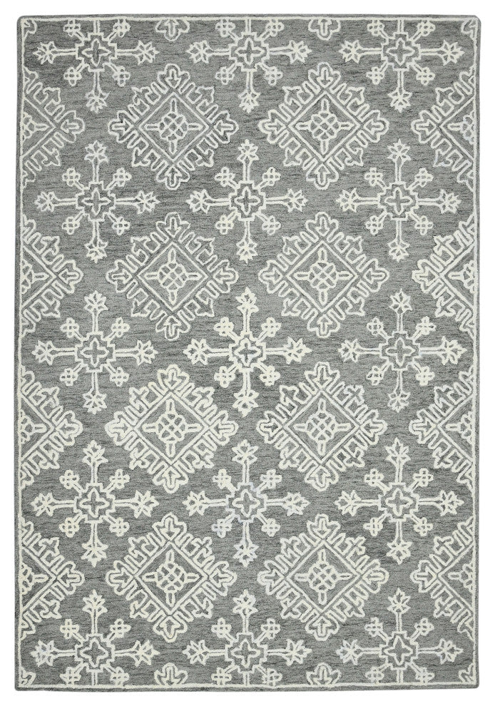 Boscage Penswick Area Rug, Light Gray, 8' x 11', Geometric
