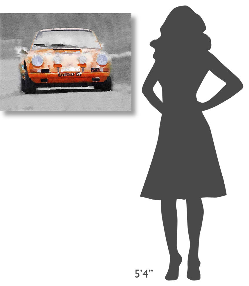 "Porsche 911 Race Track Watercolor" Fine Art Print
