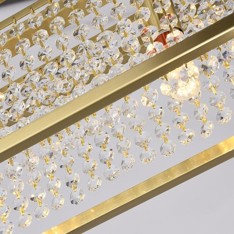 37" Modern LED Rectangle Kitchen Chandelier By Morsale