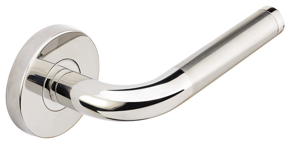 Vienna Lever Half Passage, RH, Split Finish Polished/Satin Stainless Steel