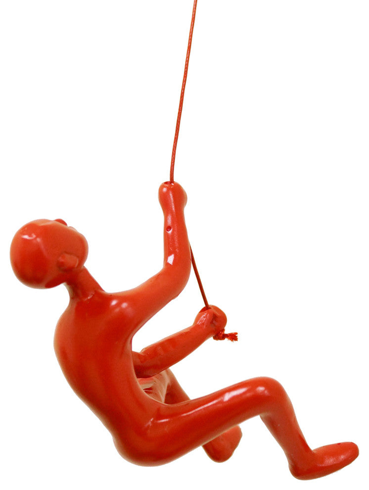 Climbing Man Wall Art, Red