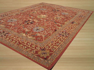 EORC Hand-tufted Wool Rust Traditional Oriental Morris Rug, Rectangular 4'x6'