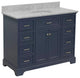 Aria 48" Bathroom Vanity, Marine Gray, Carrara Marble