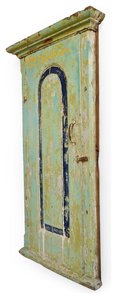 Consigned Wood Shutter Door Mirror