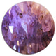 Purple White Natural Amethyst Geode, Abstract Disc Metal Wall Art, 11"