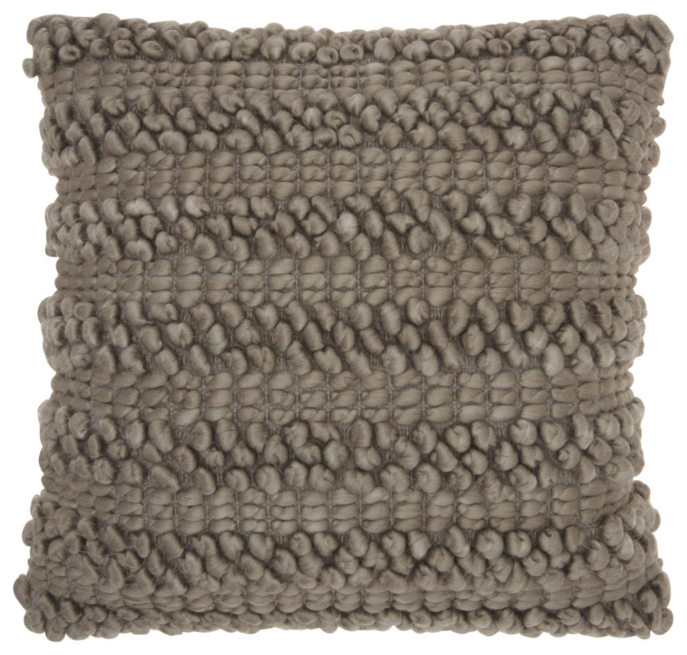 Mina Victory DC827 Throw Pillow, Silver/Grey, 20" x 20"