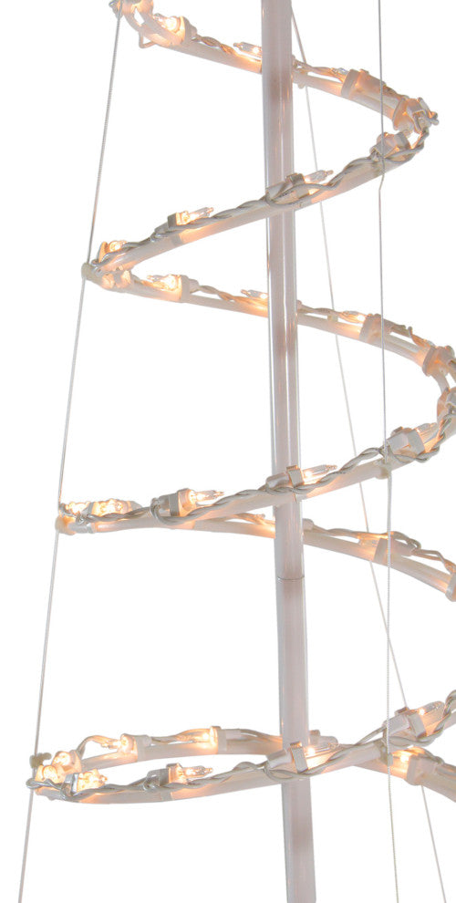 6' Clear Lighted Spiral Cone Tree Outdoor Christmas Decoration