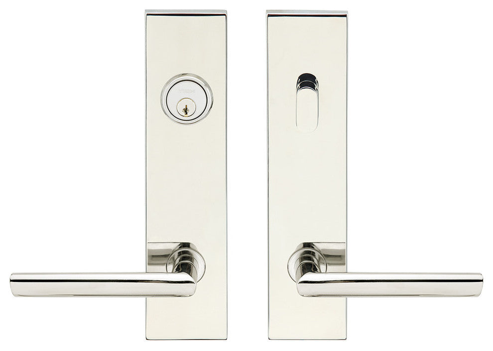 Stockholm Lever, Tubular Entry, Single Cylinder, RH, Polished Stainless Steel