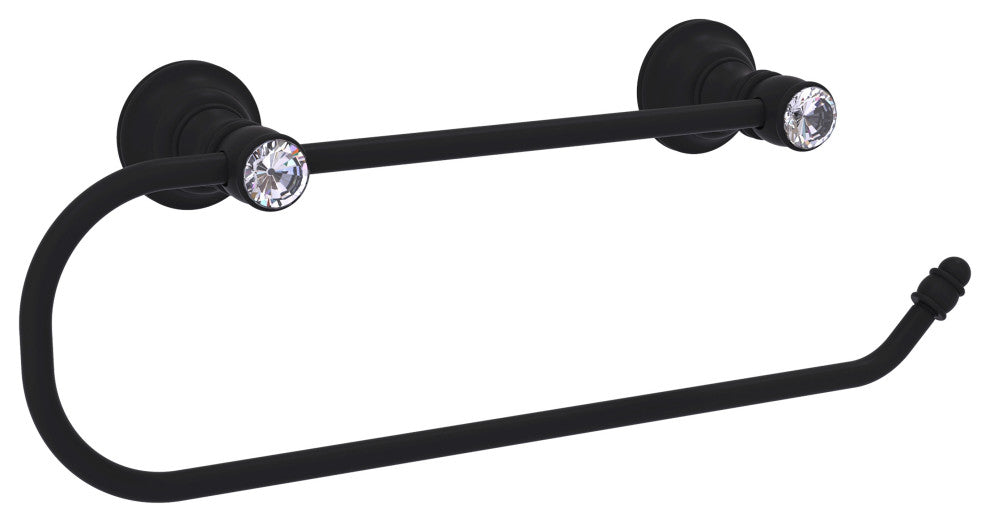 Carolina Crystal Wall Mounted Paper Towel Holder, Matte Black