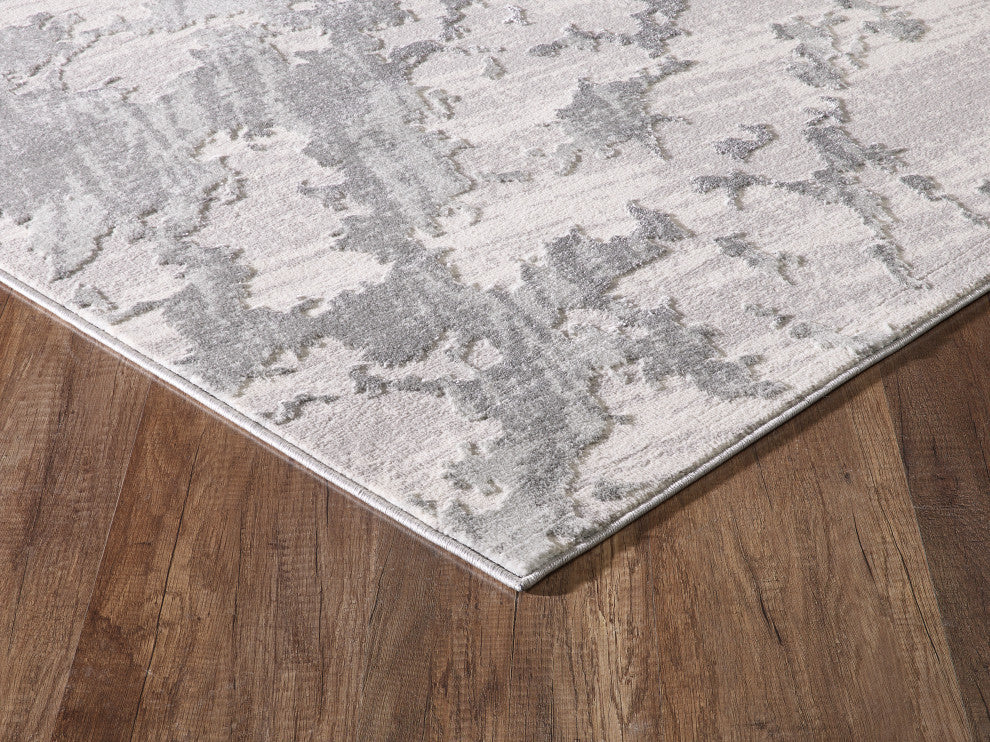 Abani Nova Nov130A Grey Beige Marble Textured Abstract Area Rug