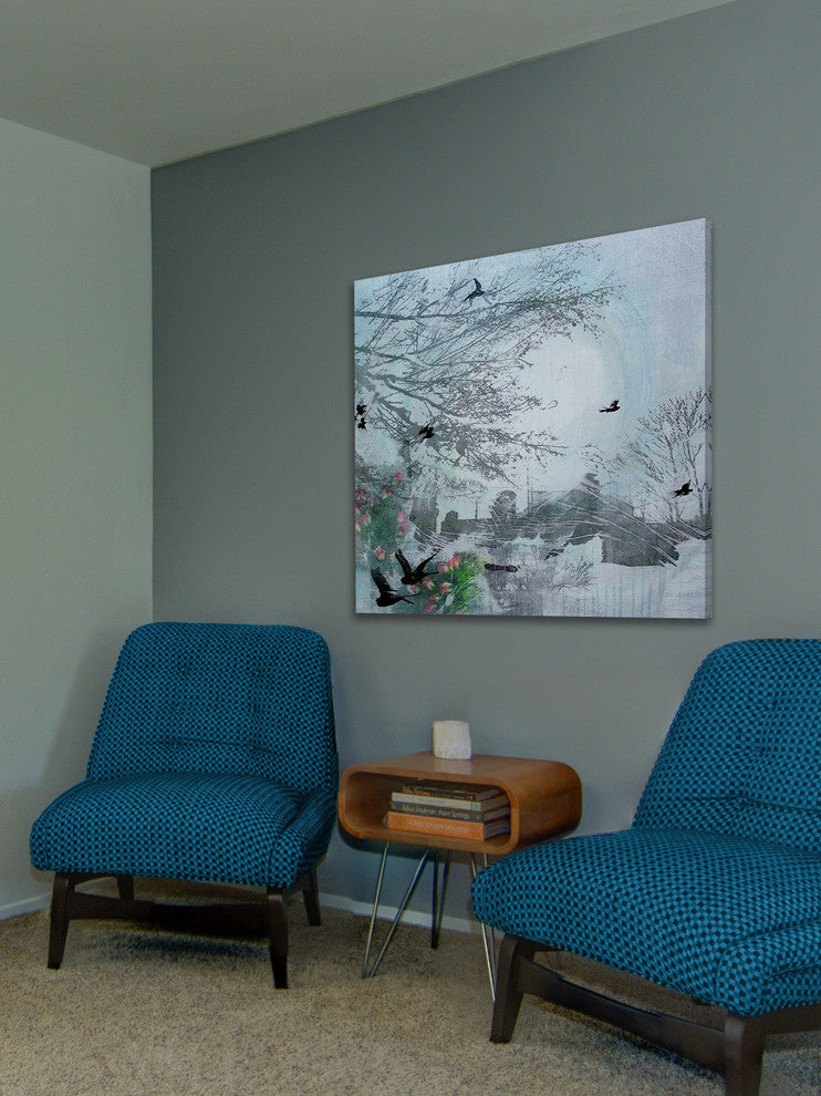 "Tuesday in Blue" Painting Print on Canvas by Tracy Silva Barbosa