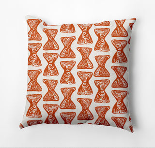 Bongo Rhythm Outdoor Pillow, Orange, 20"x20"