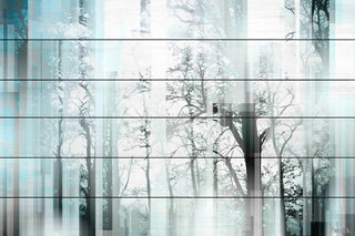 "Wild Trees" UV Ink Print on White Wood, 45"x30"