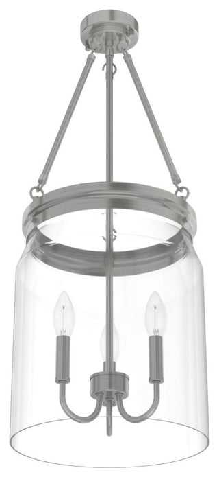 Hunter Devon Park Brushed Nickel 3 Light Pendant Ceiling Light