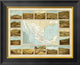 "Carta Minera, 1885" Framed Canvas Giclee by Antonio Garcia Cubas, 20x17"
