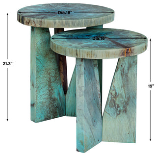 Uttermost Nadette Blue Nesting Tables, S/2