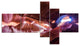 Blue Light in Antelope Canyon, Landscape Photo Canvas Print, 60"x32", 5 panels