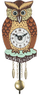 Engstler Battery-Operated Brown Owl Clock- Mini Size