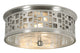 Roscoe Flushmount, Medium Base, 120V, Satin Nickel