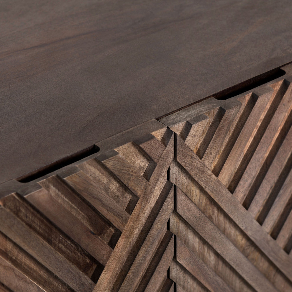 Catalina Mango Wood Sideboard, Brown