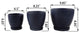 10" and 8" and 6.75" Hamburg Ceramic Pot On Saucer Set of 3