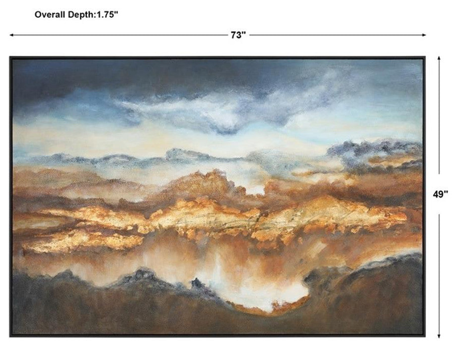 Uttermost Valley Of Light Wood and Acrylic Landscape Art in Multi-Color