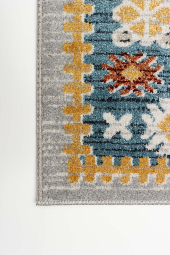 Aqua Gypsy Area Rug, Blue, 2'6"x8'