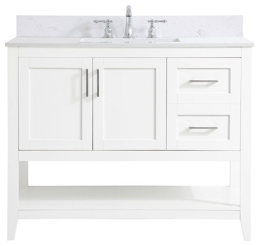 Elegant Decor Aubrey Bathroom Vanity White