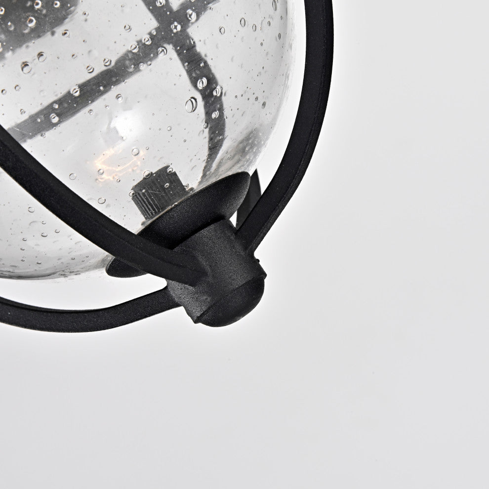 CHLOE Lighting Markus Transitional 1-Light Textured Black Outdoor Wall Sconce
