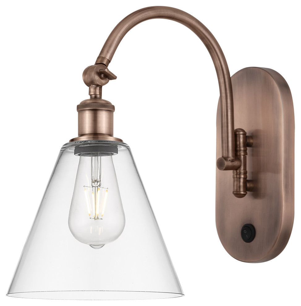 Innovations 518-1W-AC-GBC-82 1-Light Sconce, Antique Copper