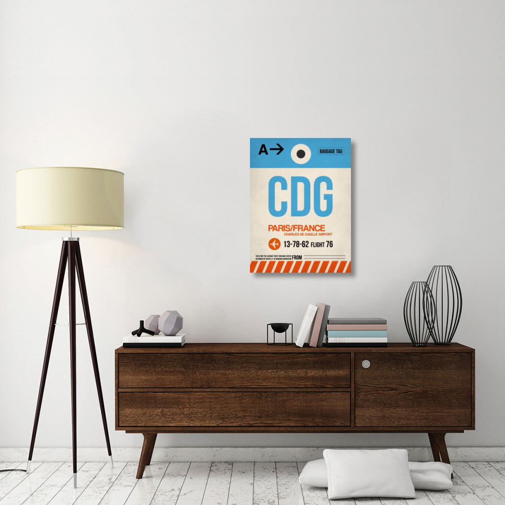 "CDG Paris Luggage Tag 2" Fine Art Print