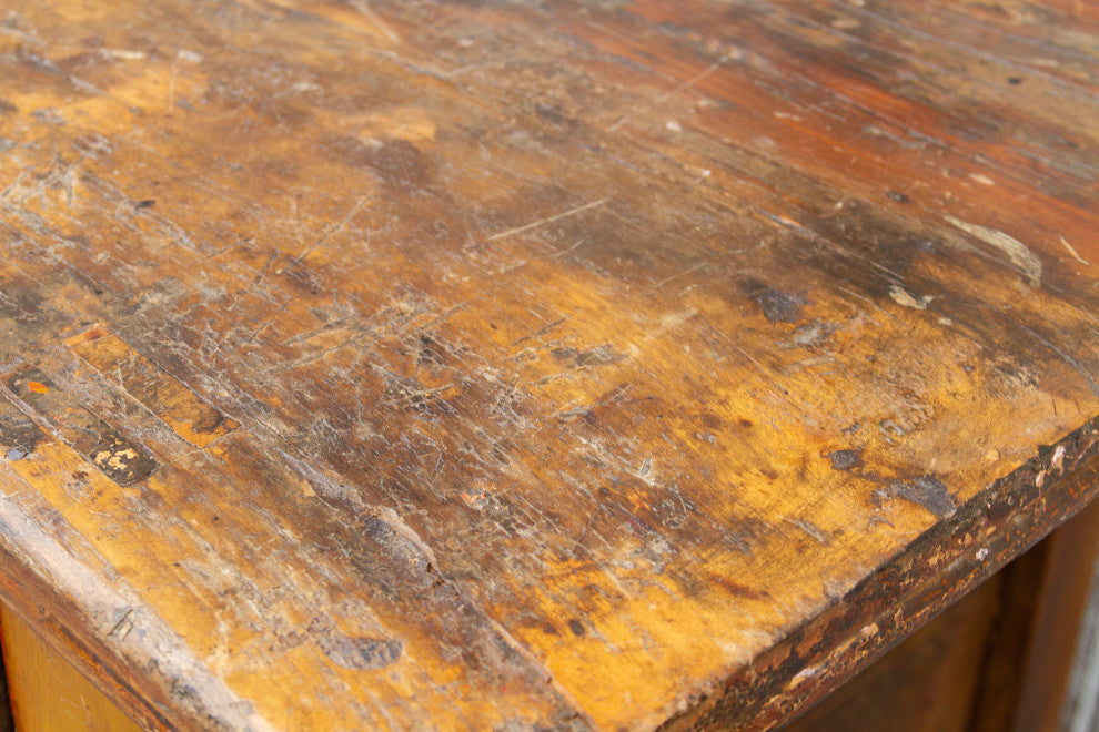 Antique Ming Style Yellow Money Chest