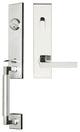 Tokyo Lever, Tubular Entry Handleset, Left Hand, Polished Stainless Steel