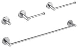 Circular 4 Piece Hardware Set, Chrome