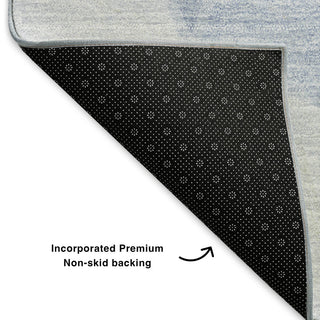 Premium Machine Washable Mayfield AMF636 Sky 2'3" x 7'6" Runner Rug