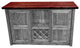 Barnwood Style Timber Peg Freestanding Bar, Thunder White and Michael's Cherry